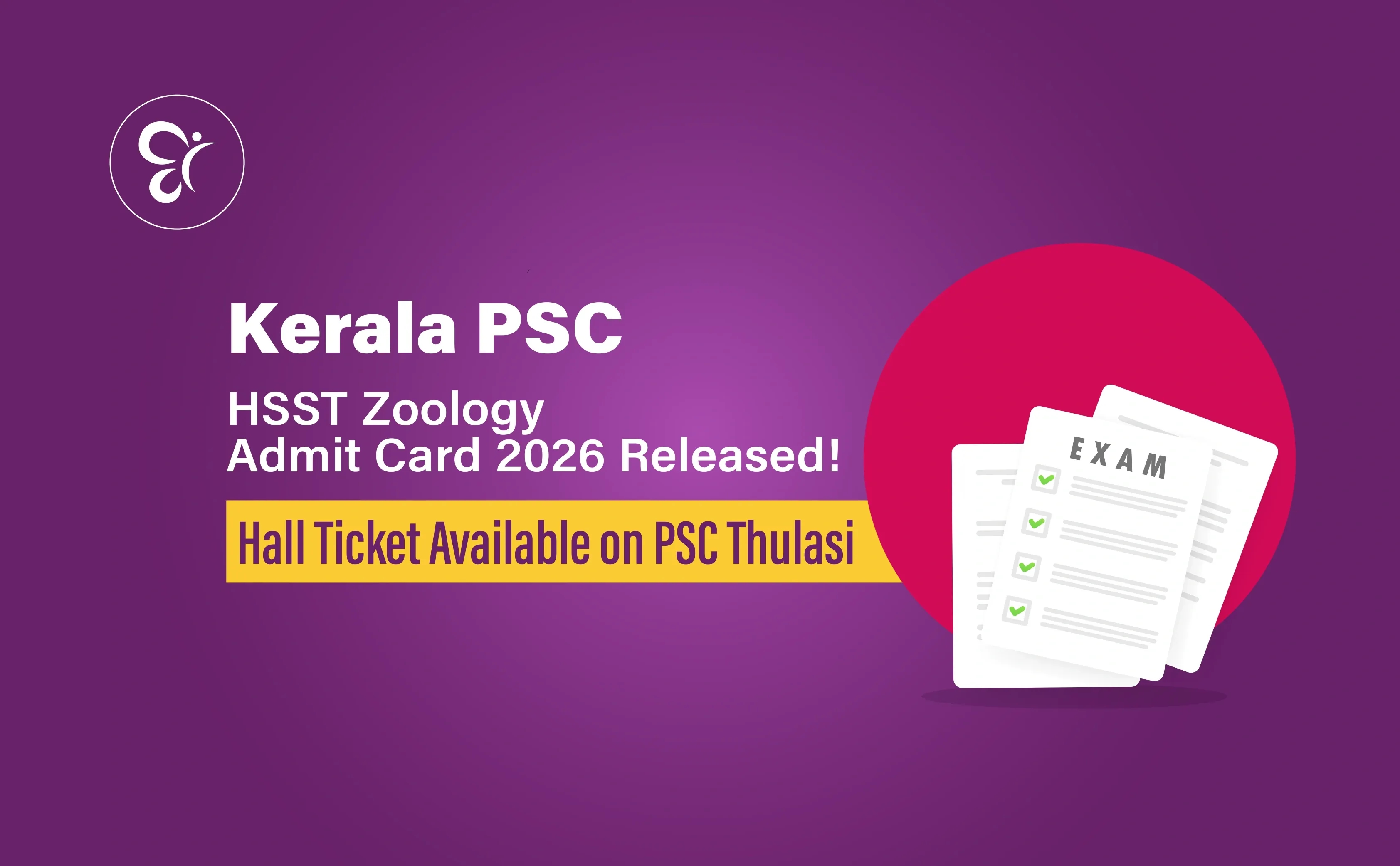Kerala PSC HSST Zoology Admit Card 2026