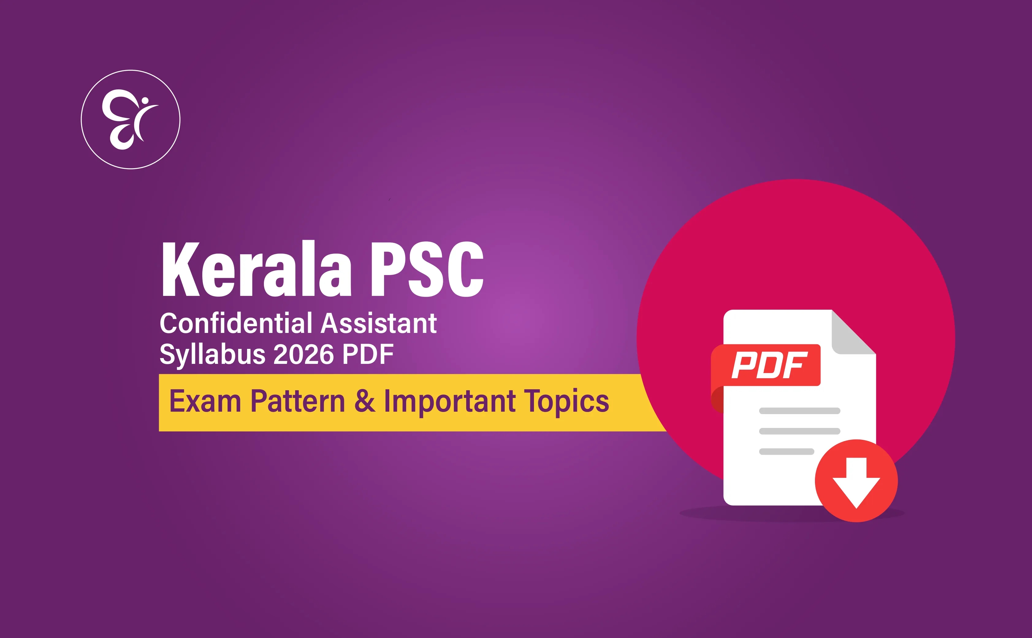 Kerala PSC Confidential Assistant Syllabus 2026