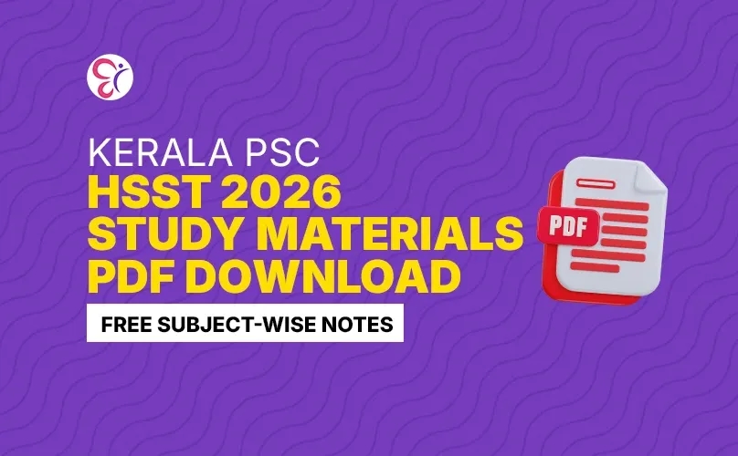 Kerala PSC HSST 2026 Study Materials PDF Download | Free Subject-Wise Notes